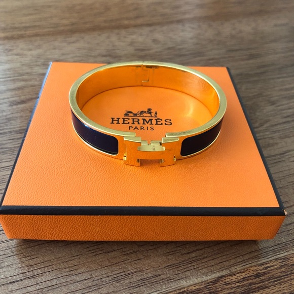 Hermes Jewelry - Hermès Clic Clac H Bracelet - Navy (PM)